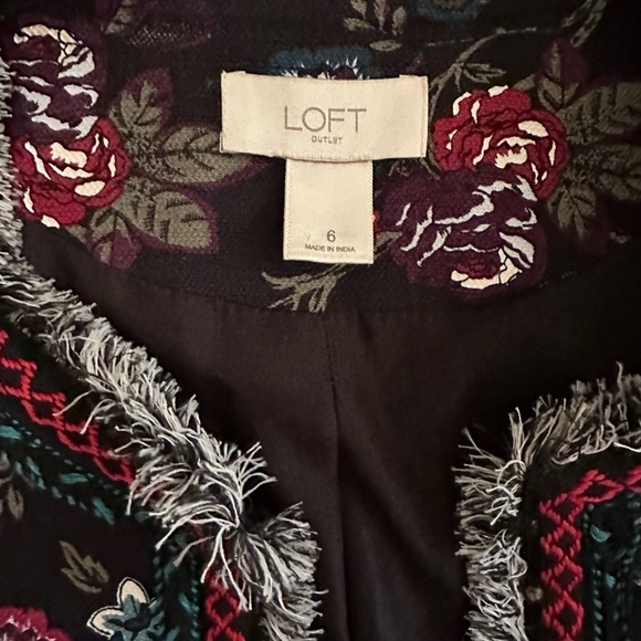 Ann Taylor Loft Super Cute Floral Blazer Jacket Sz 6 - Picture 3 of 7